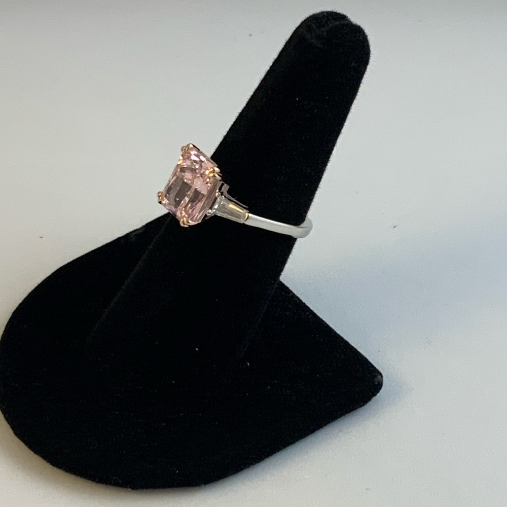 2ct Radiant Pink Sapphire Ring - Picture 10 of 17